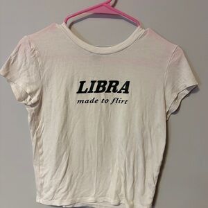 White Libra Graphic Tee